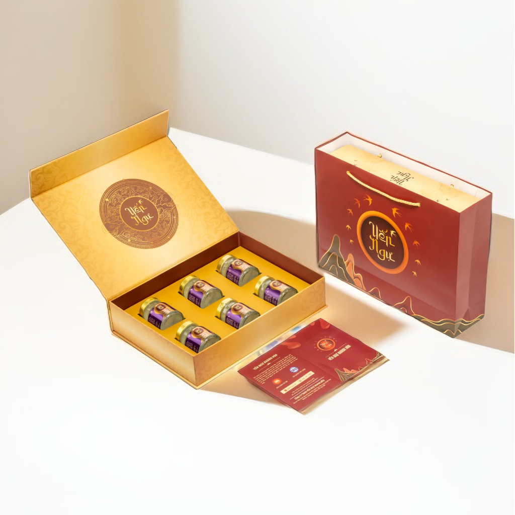 Hộp quà Yến chưng Đường Ăn Kiêng 6 Hũ