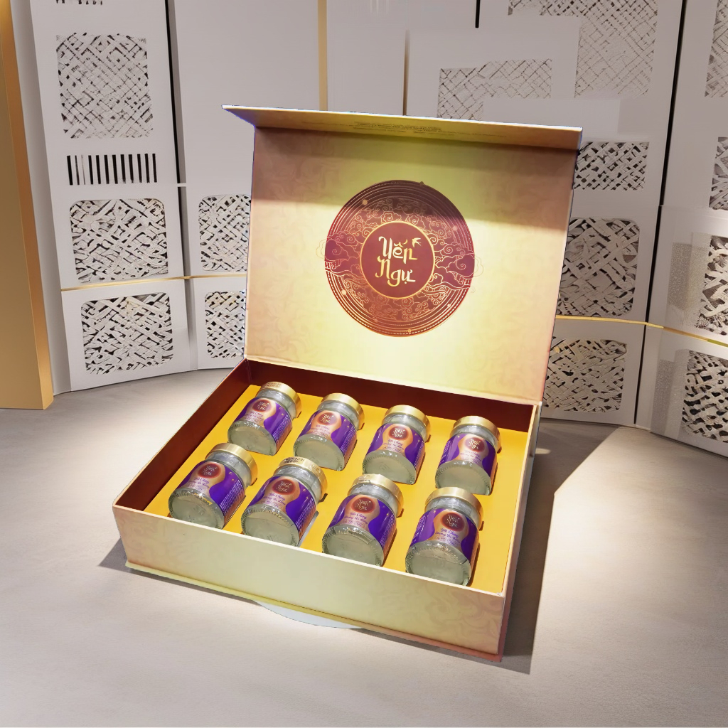 Hộp quà Yến chưng Đường Ăn Kiêng 8 Hũ