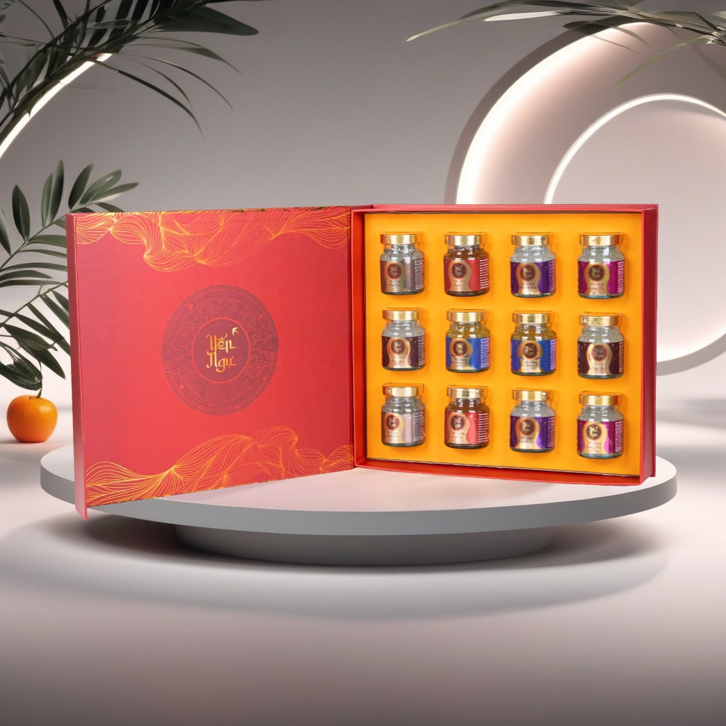 Hộp quà Yến Chưng Lục Bảo (12 Hũ)