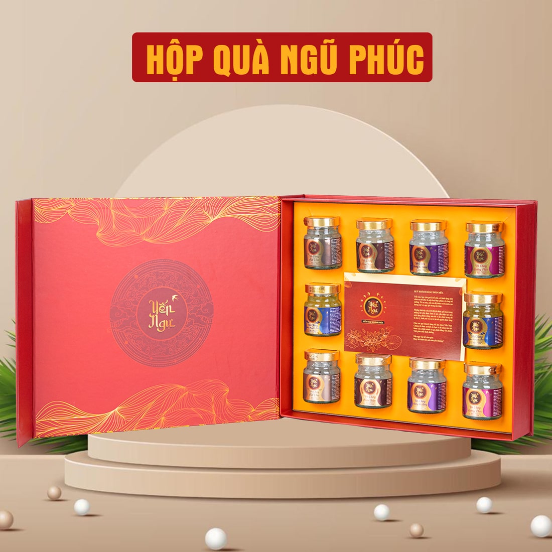 Hộp quà Yến Chưng Ngũ Phúc (10 Hũ)