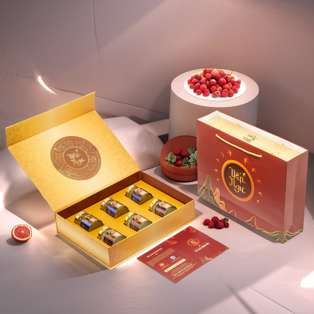 Hộp quà yến chưng Phúc Lộc 6 hũ