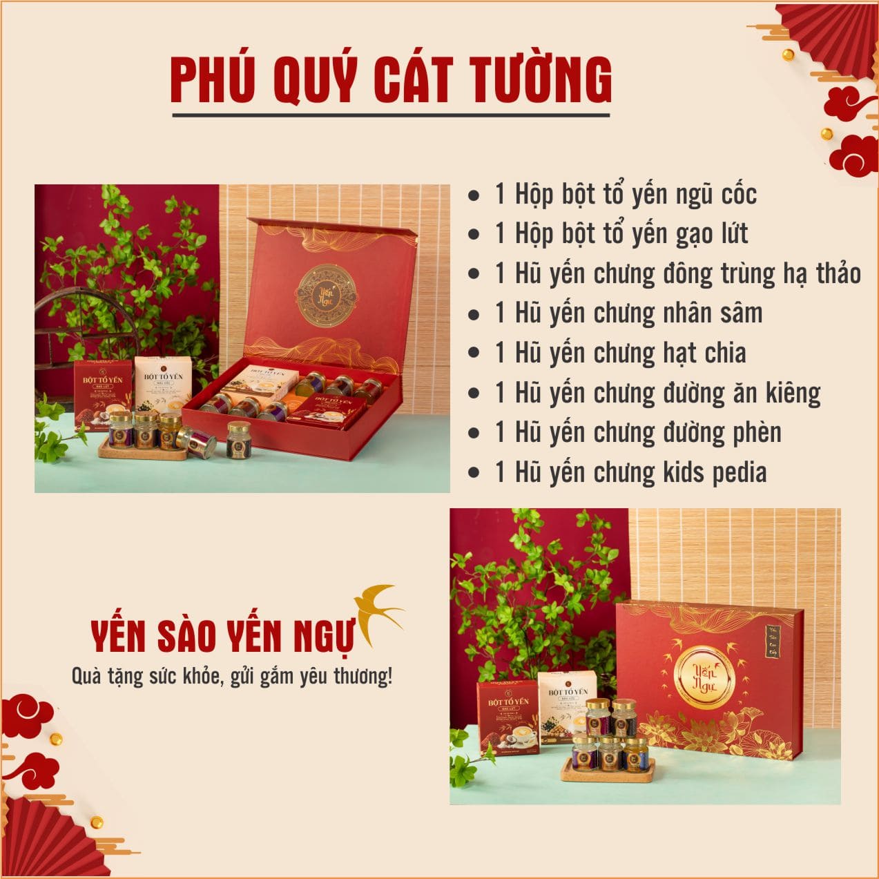 Hộp quà Yến Sào Phú Quý Cát Tường
