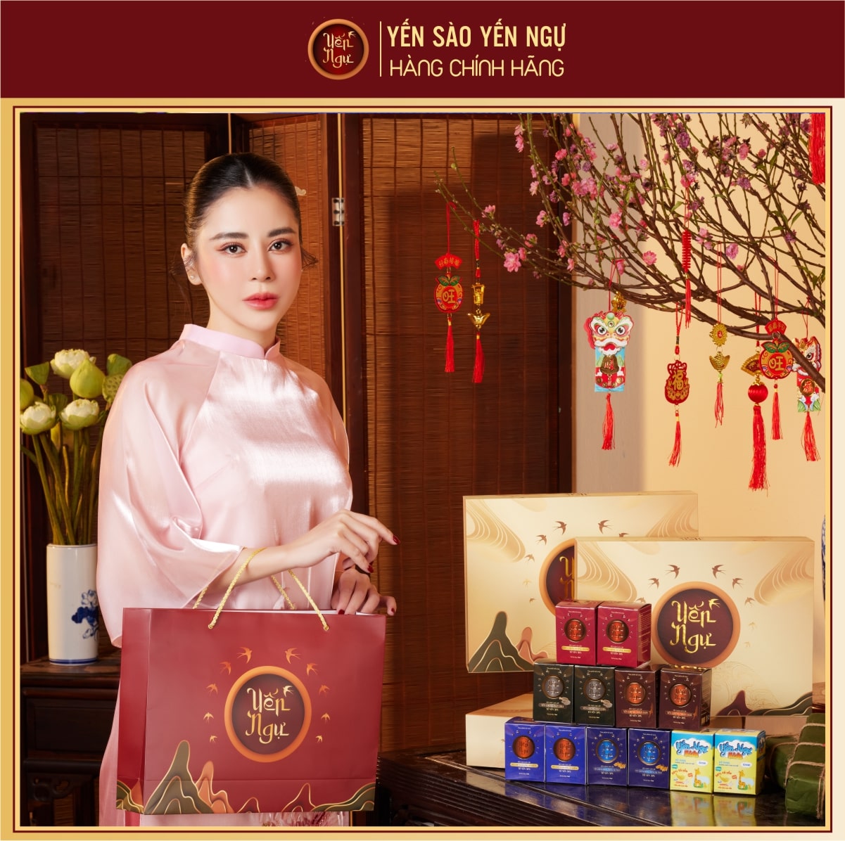 Hộp quà yến chưng Phúc Lộc 6 hũ